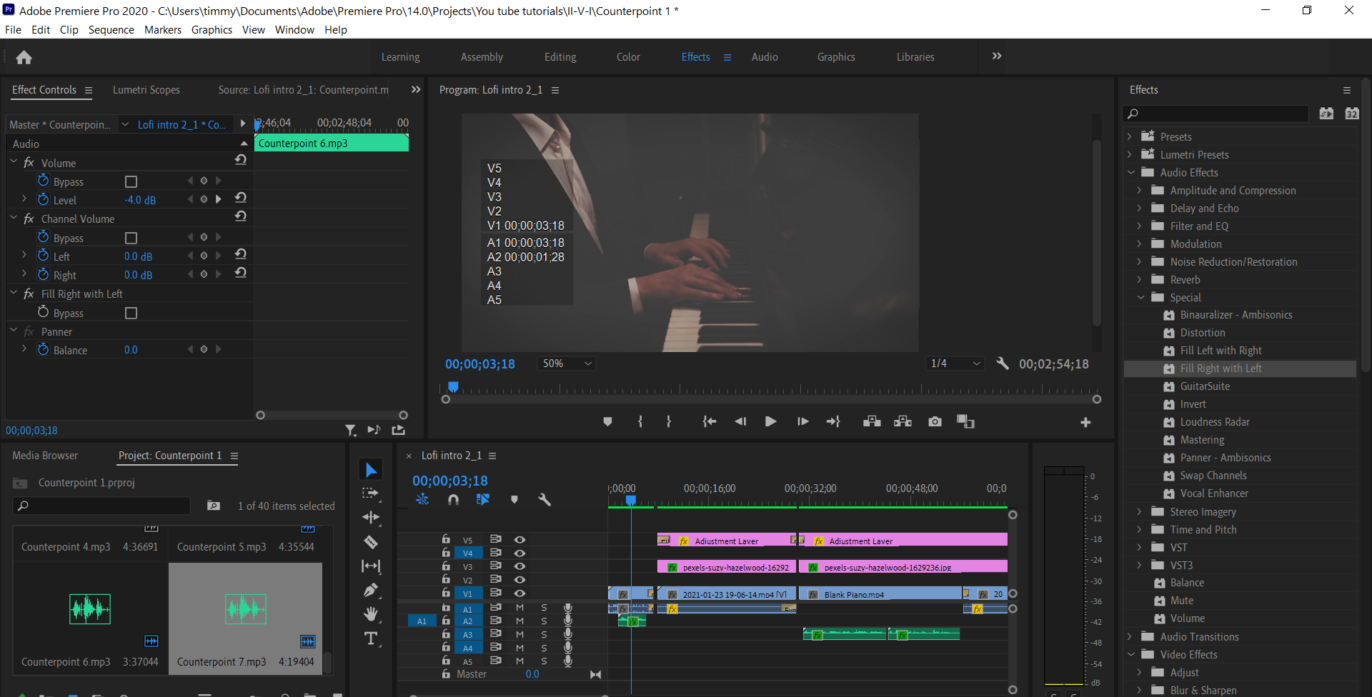 Video Editing Jazz Piano Tutorial
